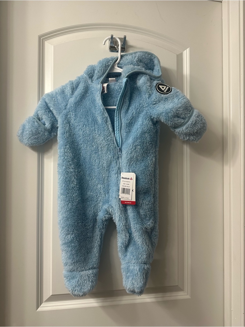 Baby bear fleece hooded onesie size 3-6 months